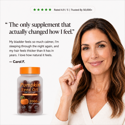 VIRELIA Pumpkin Seed Oil Softgels – Naturally Improves Bladder Comfort & Kidney Wellness